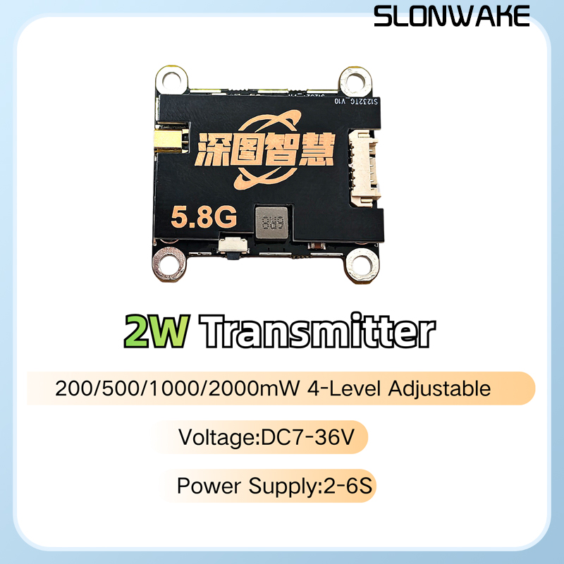 SLONWAKE 5.8G 56CH 2W 送信機 VTX  - Fpv Drone Frame のレビューと価格