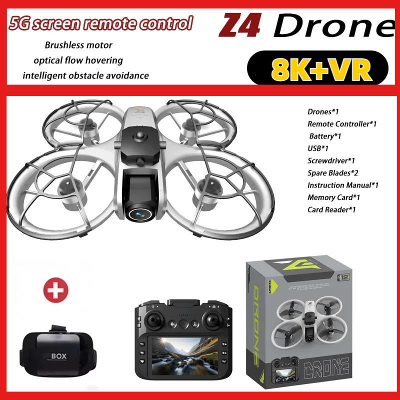 新しい Z4 ミニドローン 4K HD カメラ航空写真ブラシ - Fpv Drone Charger のレビューと価格