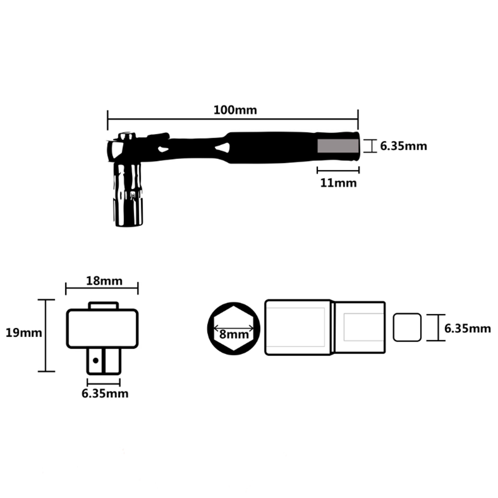 GEMFAN WL-06 1/4 ラチェットレンチ 8 ミリ - Fpv Drone Tool Kit のレビューと価格